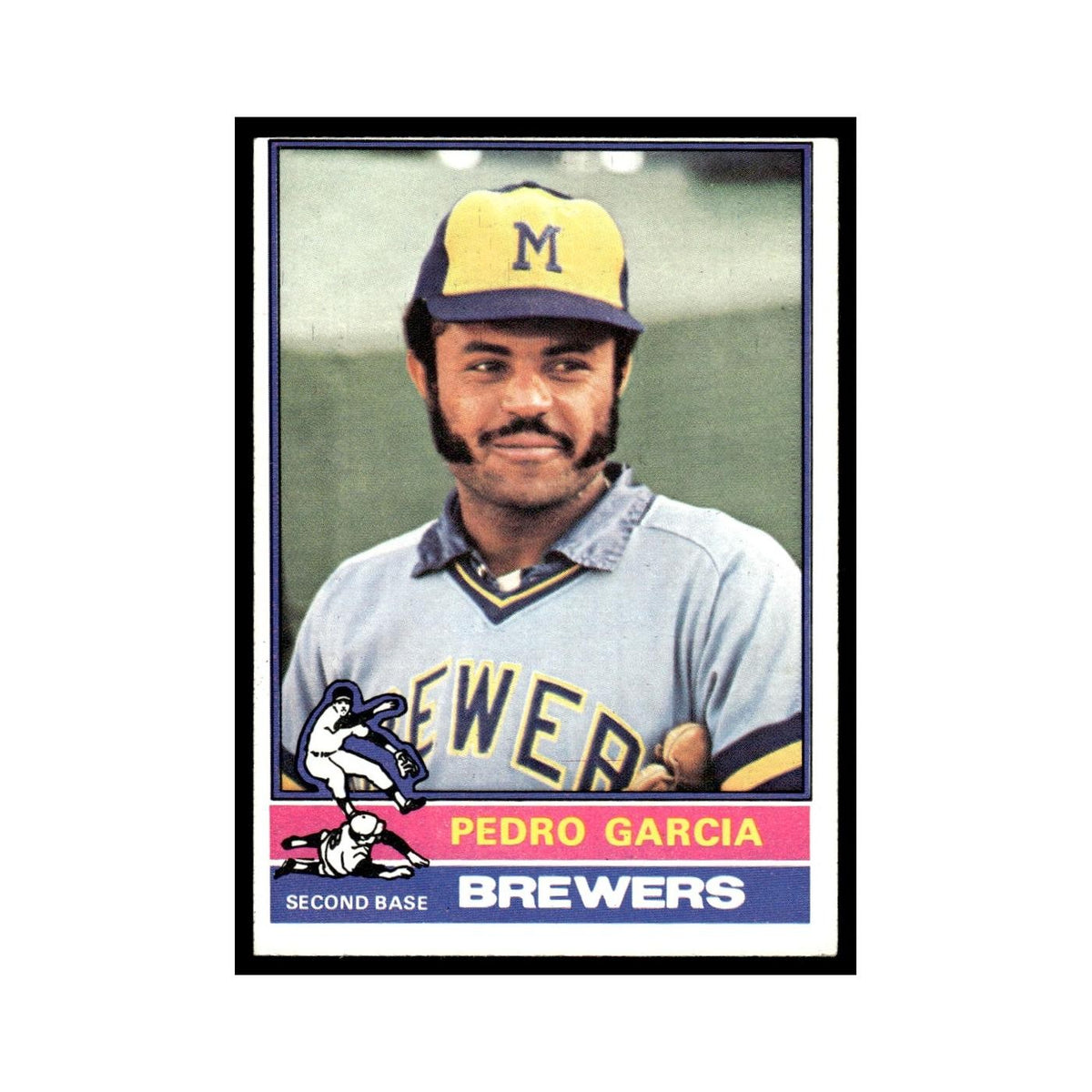 Pedro Garcia 1976 Topps #187 Milwaukee Brewers Baseball Card EX