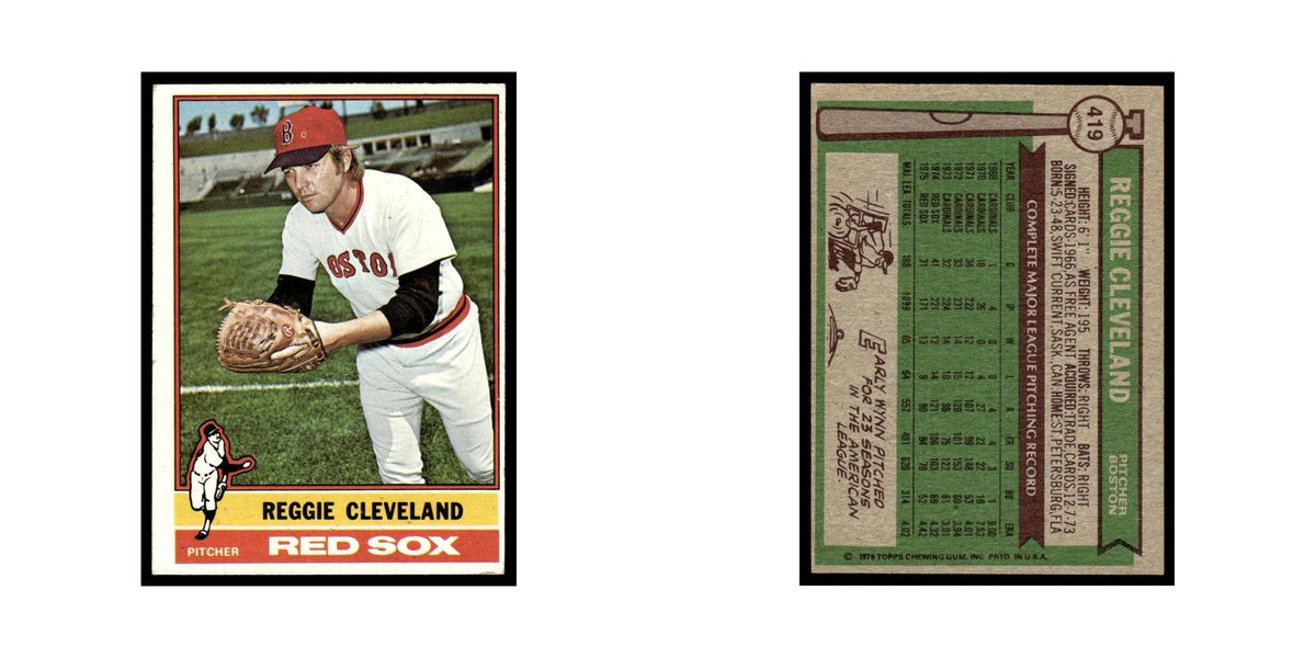 Reggie Cleveland 1976 Topps #419 Boston Red Sox Baseball Card EX
