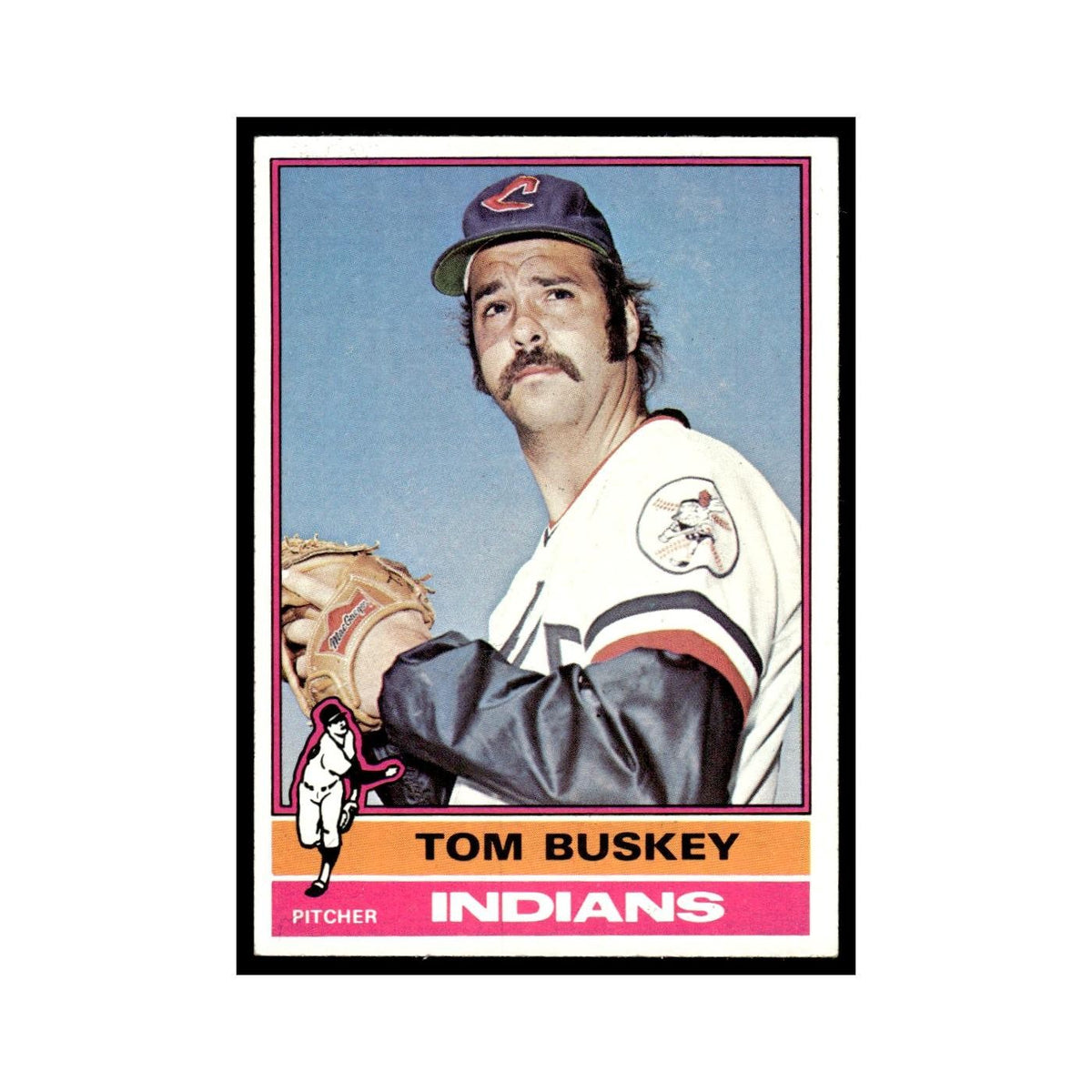 Tom Buskey 1976 Topps #178 Cleveland Indians Baseball Card EX