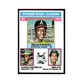 Mickey Rivers Claudell Washington Amos Otis 1976 Topps #198 Baseball Card EX