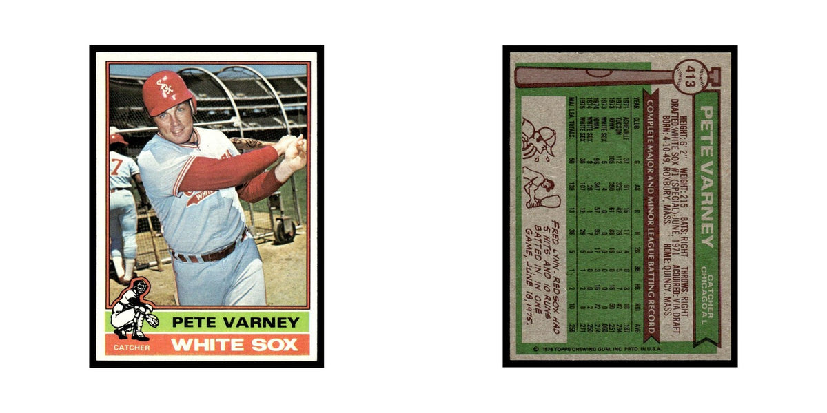 Pete Varney 1976 Topps #413 Chicago White Sox Baseball Card EX