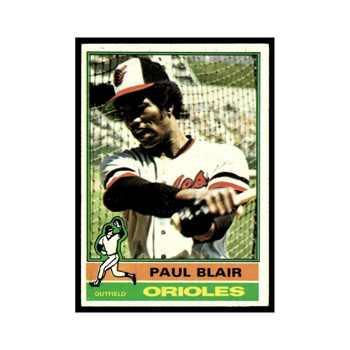 Paul Blair 1976 Topps #473 Baltimore Orioles Baseball Card EX
