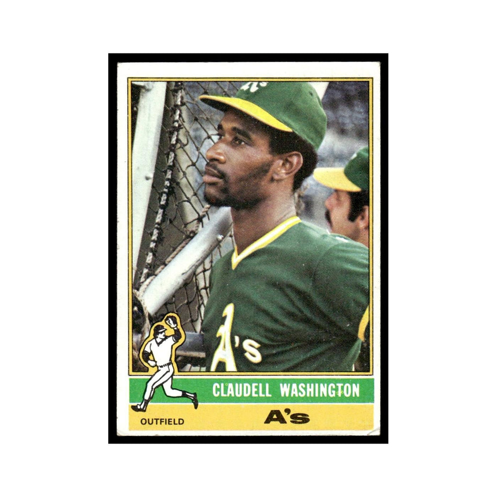 Claudell Washington 1976 Topps #189 Oakland Athletics Baseball Card EX