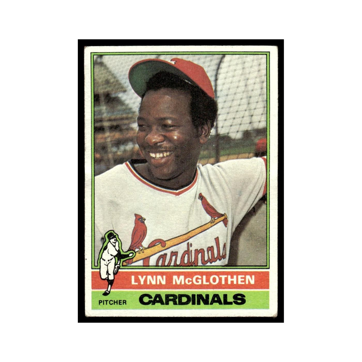 Lynn McGlothen 1976 Topps #478 St. Louis Cardinals Baseball Card EX