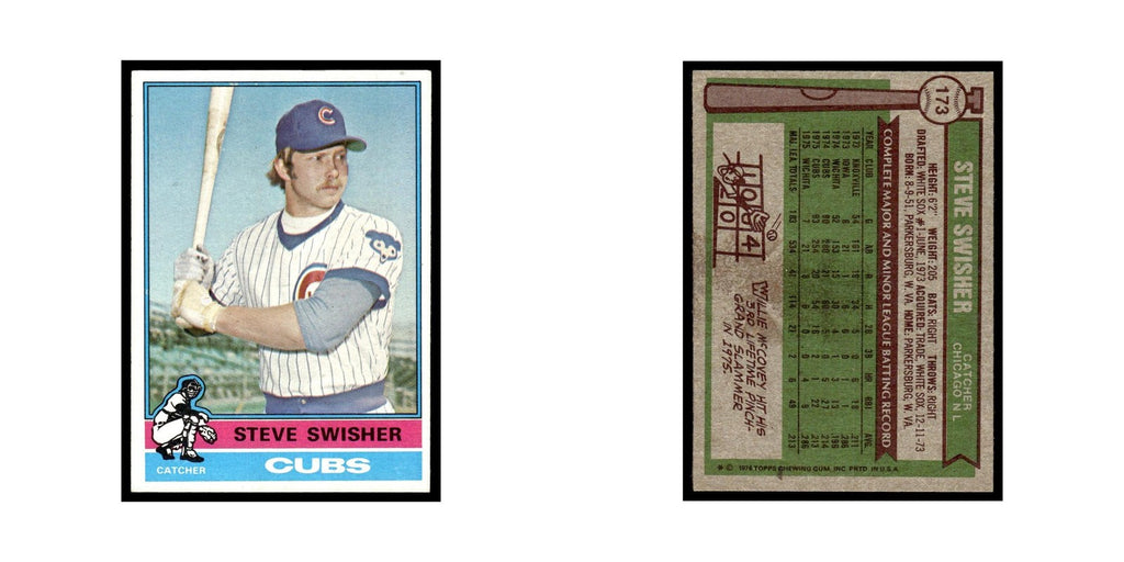 Steve Swisher 1976 Topps #173 Chicago Cubs Baseball Card EX