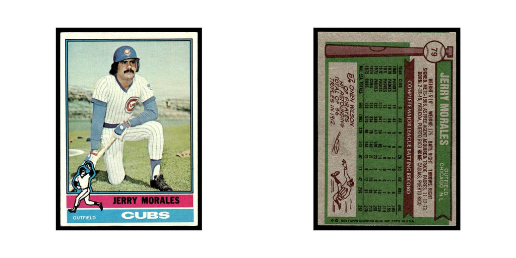 Jerry Morales 1976 Topps #79 Chicago Cubs Baseball Card EX