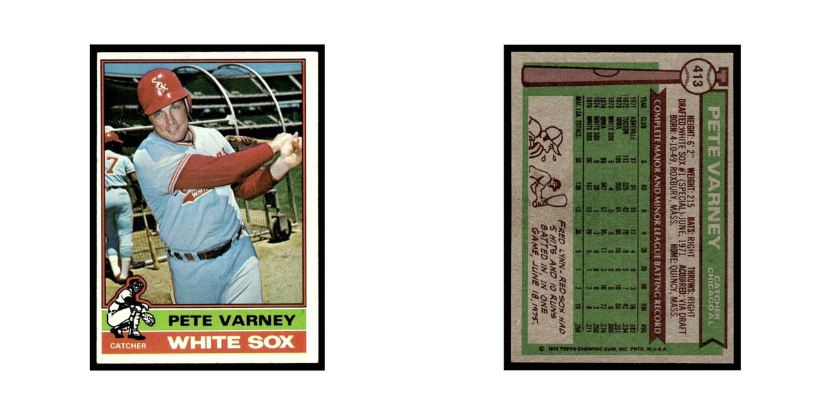 Pete Varney 1976 Topps #413 Chicago White Sox Baseball Card EX