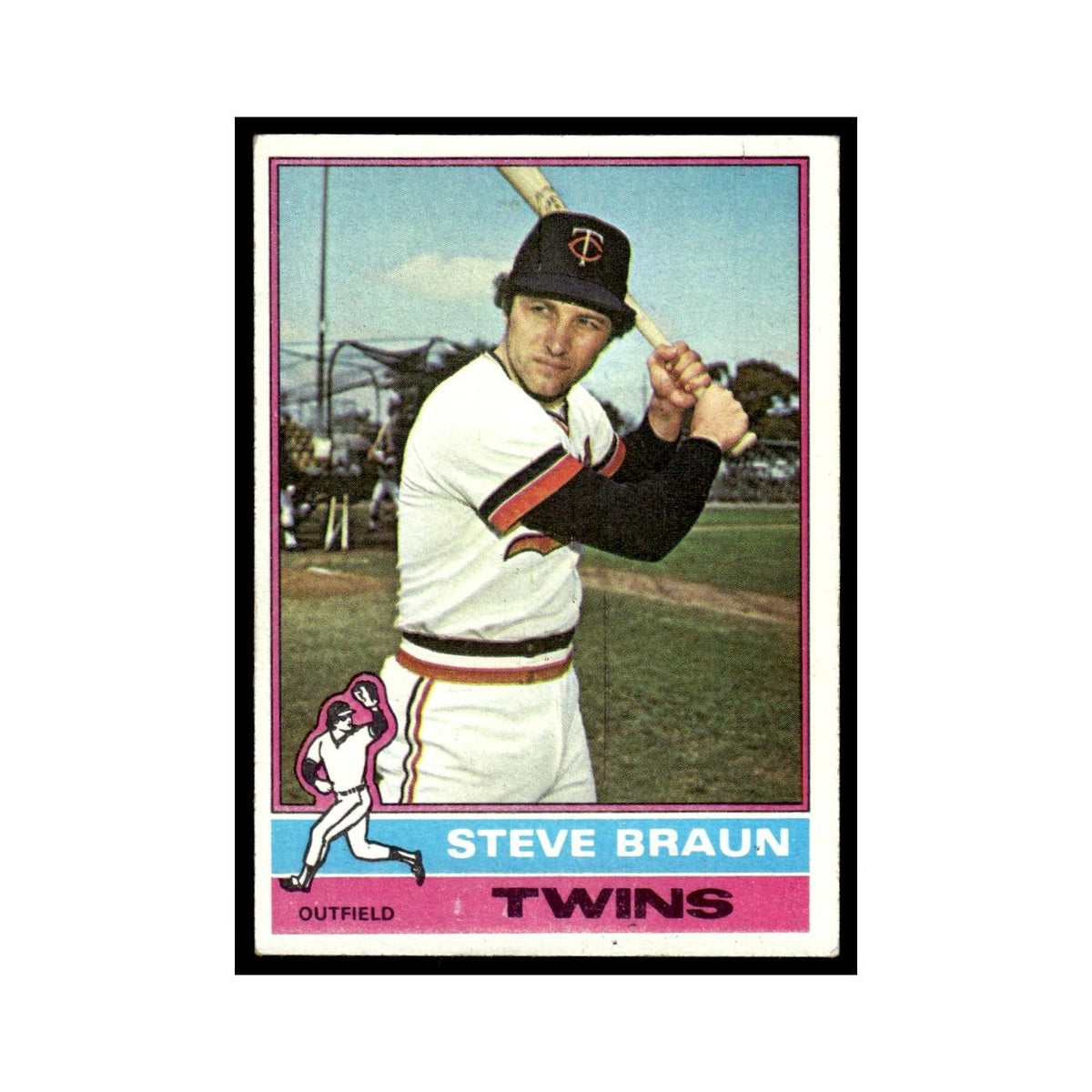 Steve Braun 1976 Topps #183 Minnesota Twins Baseball Card EX