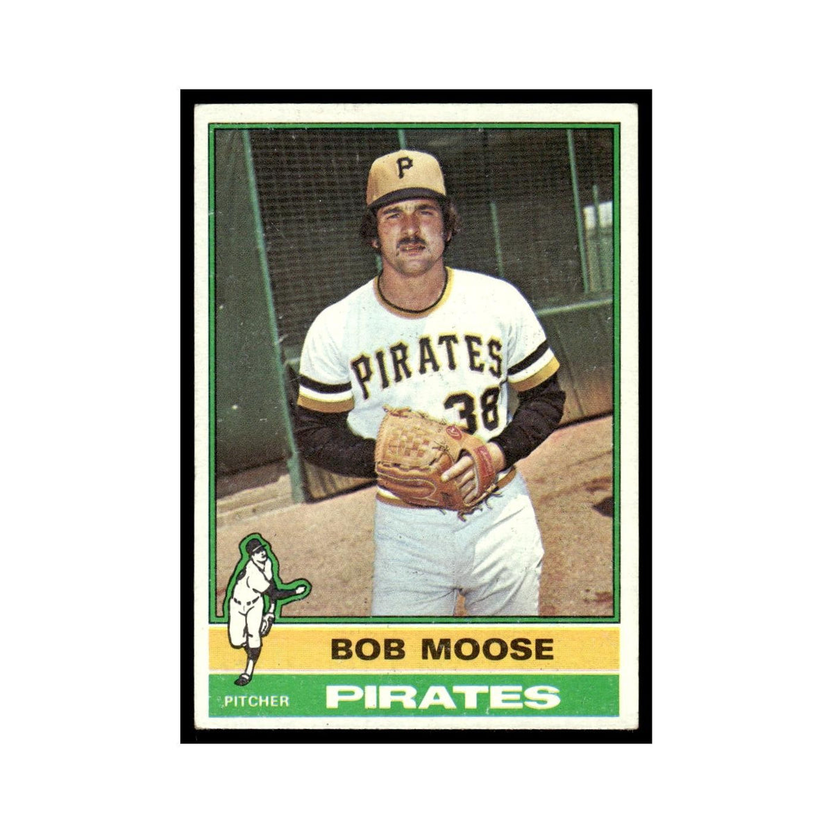 Bob Moose 1976 Topps #476 Pittsburgh Pirates Baseball Card EX