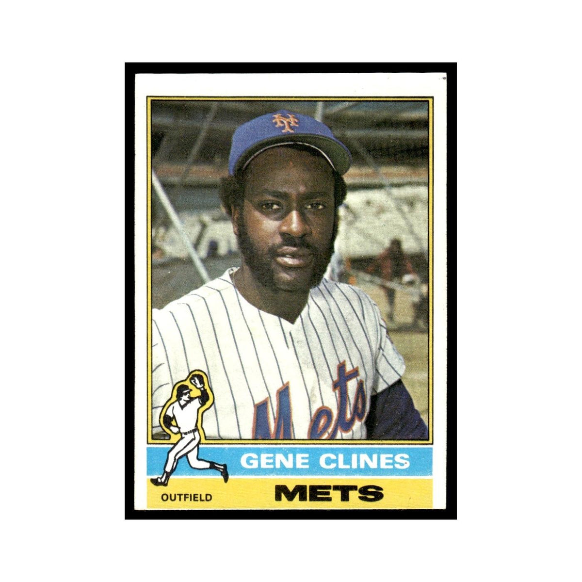 Gene Clines 1976 Topps #417 New York Mets Baseball Card EX