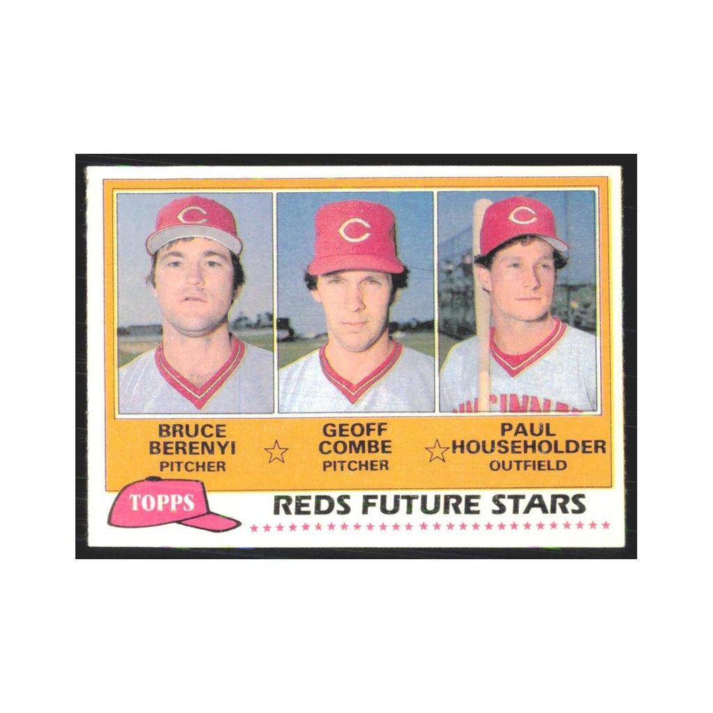 1981 Topps Bruce Berenyi/Geoff Combe/Paul Householder Reds #606