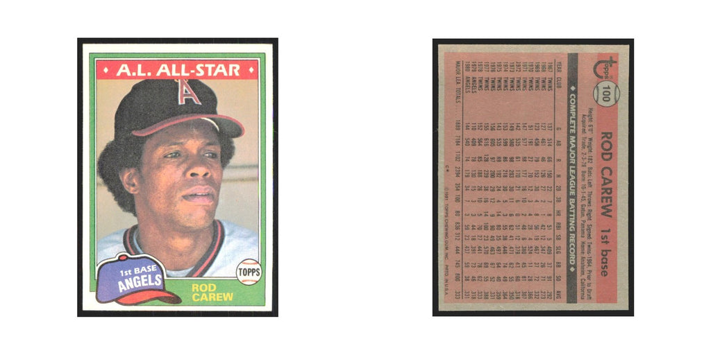 1981 Topps Rod Carew Angels #100