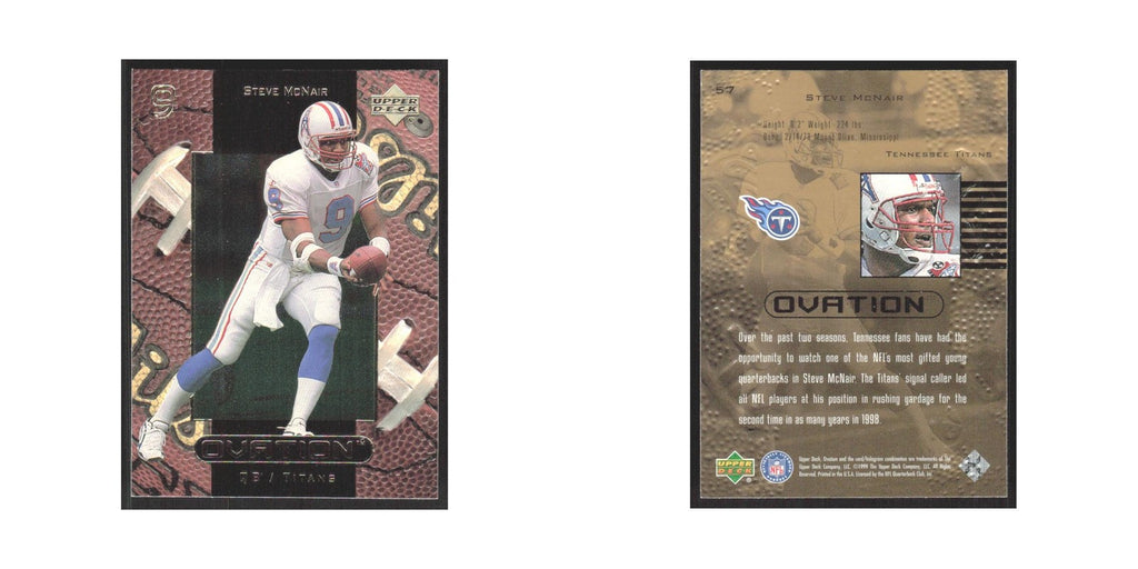 1999 Upper Deck Ovation Steve McNair Titans #57