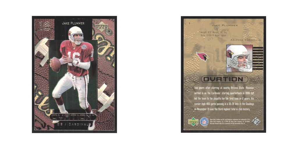 1999 Upper Deck Ovation Jake Plummer Cardinals #1