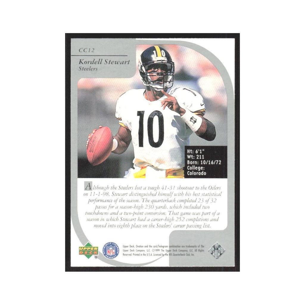1999 Upper Deck Ovation Kordell Stewart Steelers #CC12