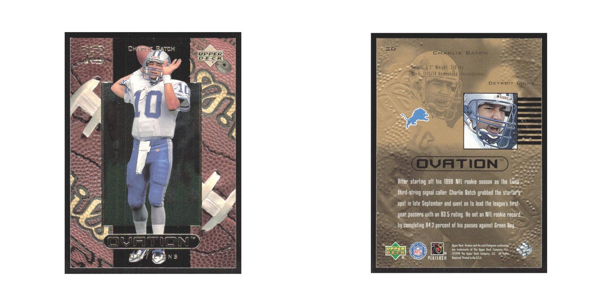 1999 Upper Deck Ovation Charlie Batch Lions #20