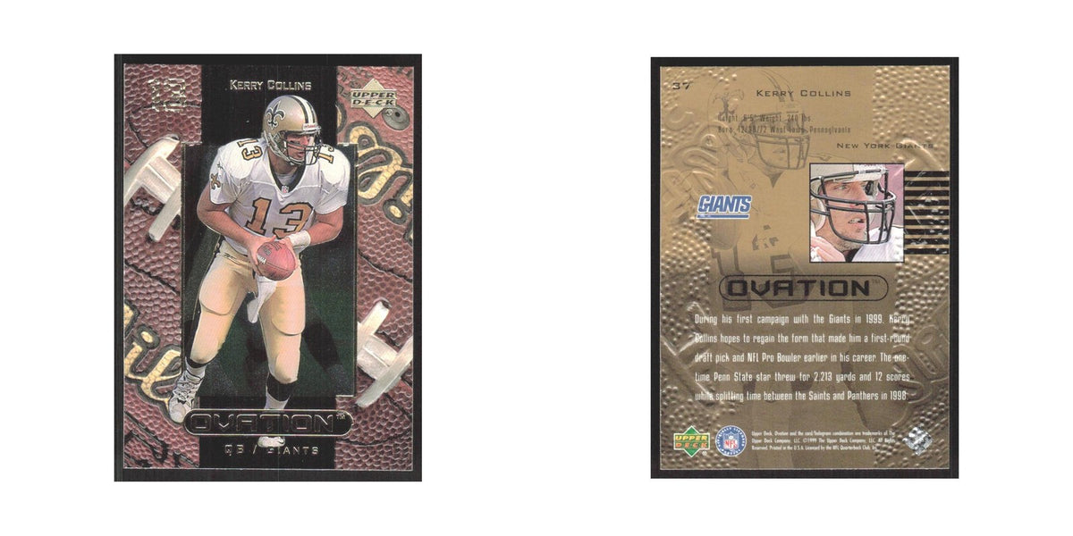 1999 Upper Deck Ovation Kerry Collins Giants #37