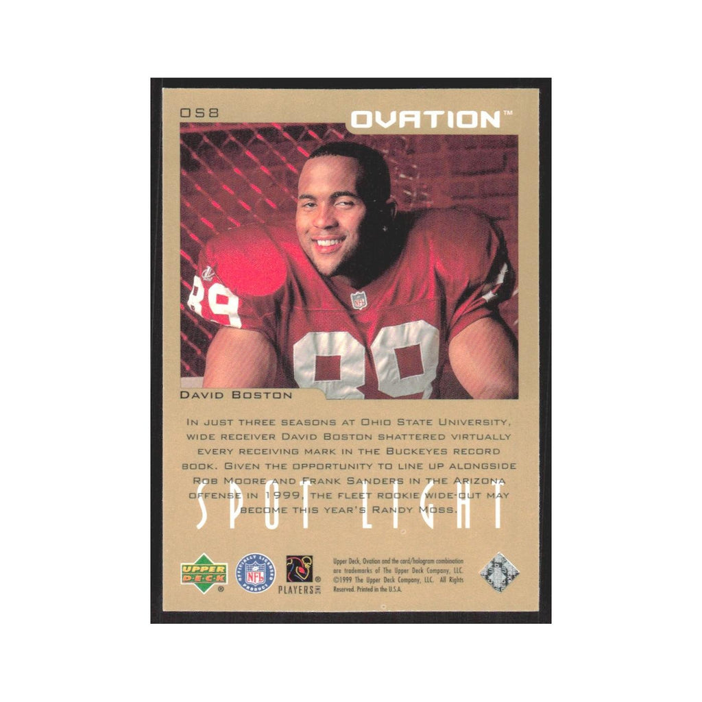 1999 Upper Deck Ovation David Boston Cardinals #OS8