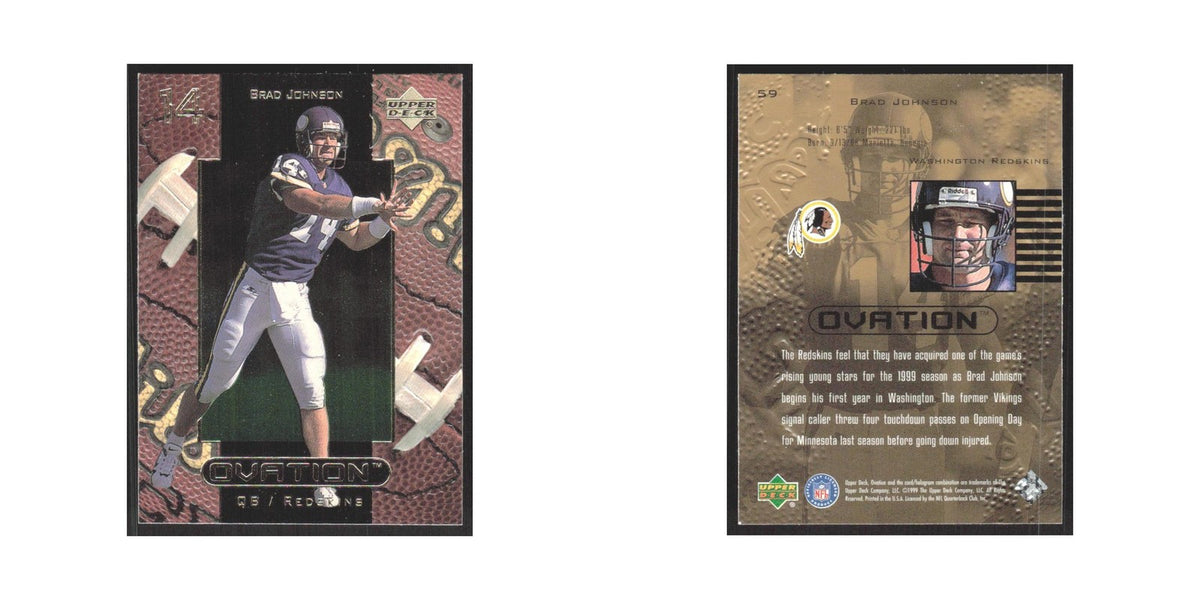 1999 Upper Deck Ovation Brad Johnson Redskins #59