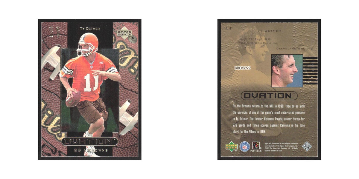 1999 Upper Deck Ovation Ty Detmer Browns #14