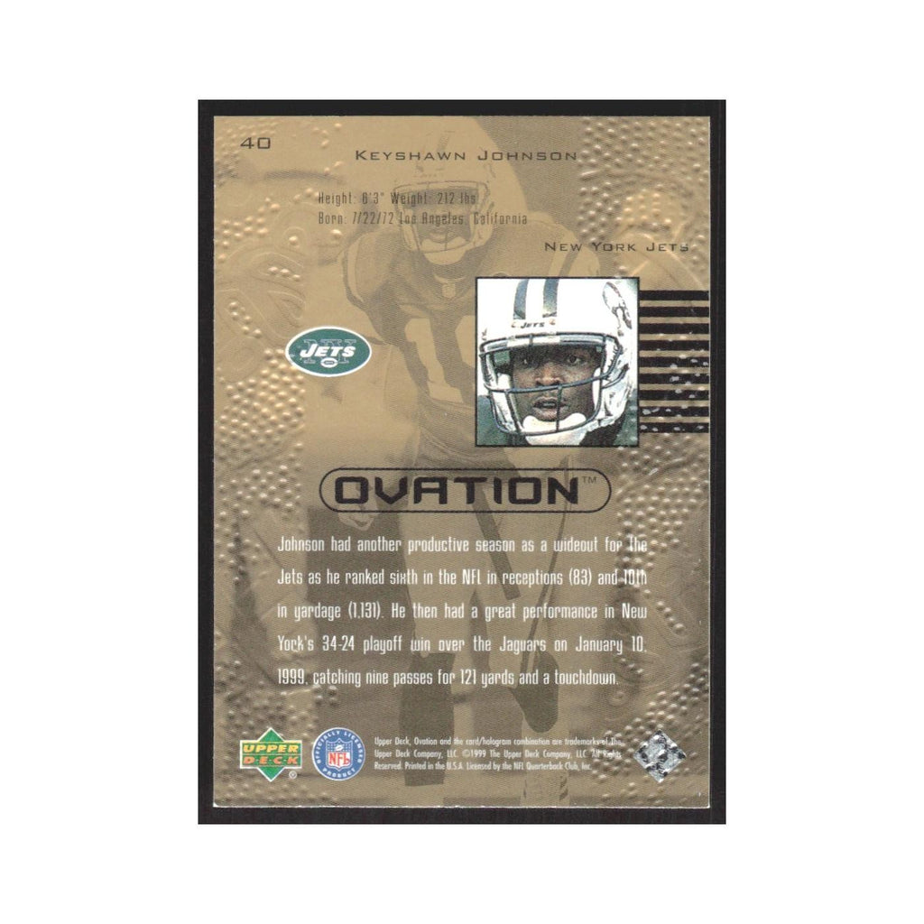 1999 Upper Deck Ovation Keyshawn Johnson Jets #40