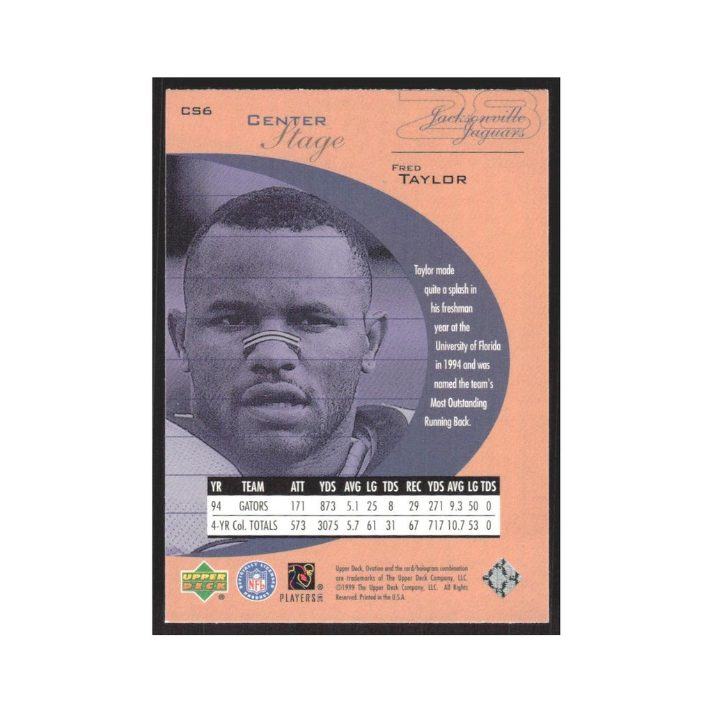 1999 Upper Deck Ovation Fred Taylor Jaguars #C56