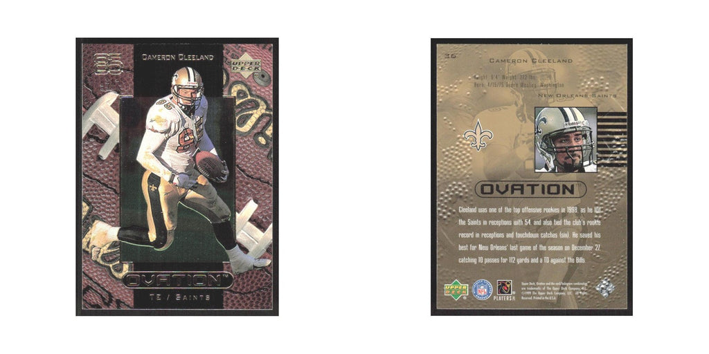 1999 Upper Deck Ovation Cameron Cleeland Saints #36