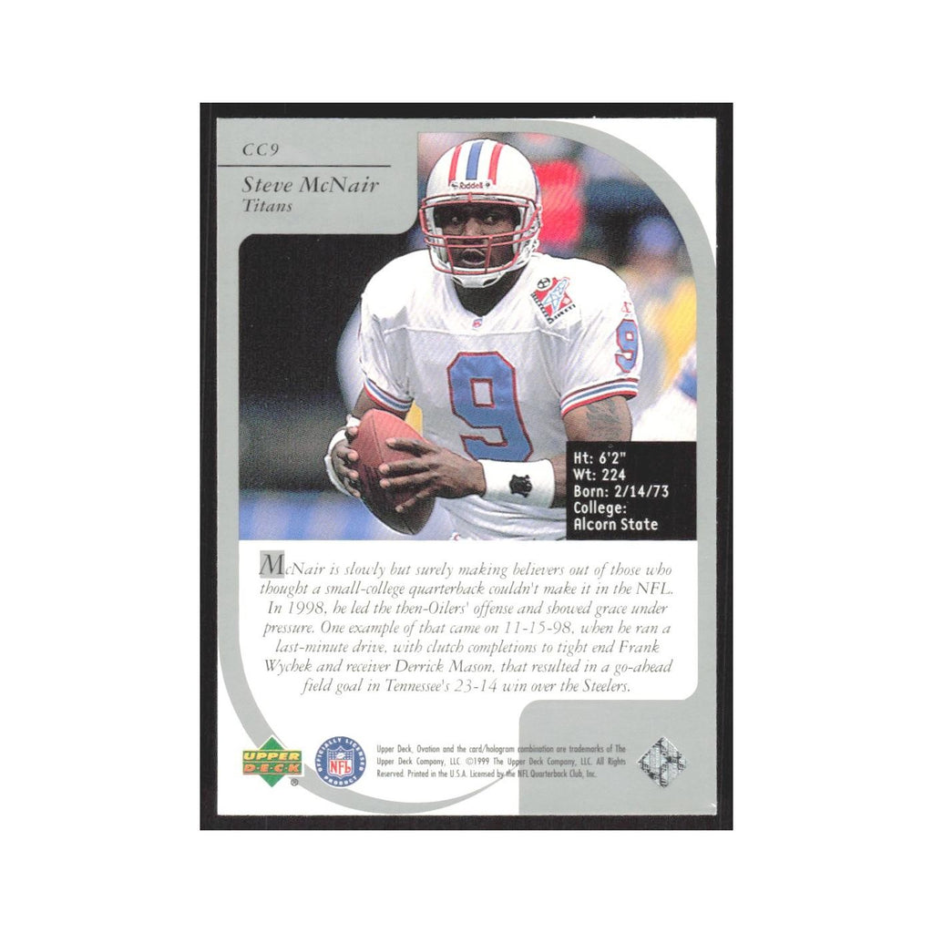 1999 Upper Deck Ovation Steve McNair Titans #CC9