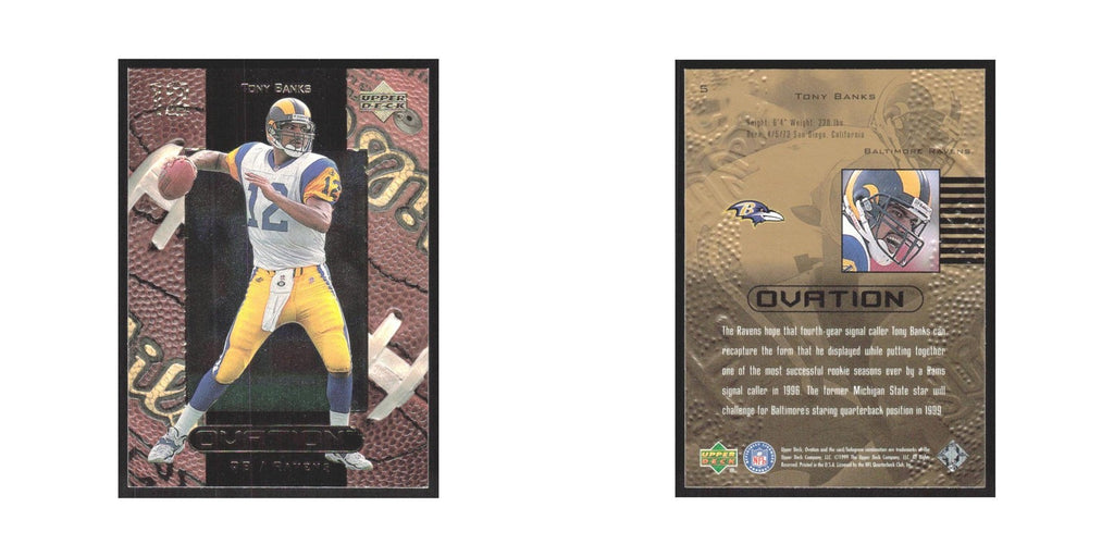 1999 Upper Deck Ovation Tony Banks Ravens #5