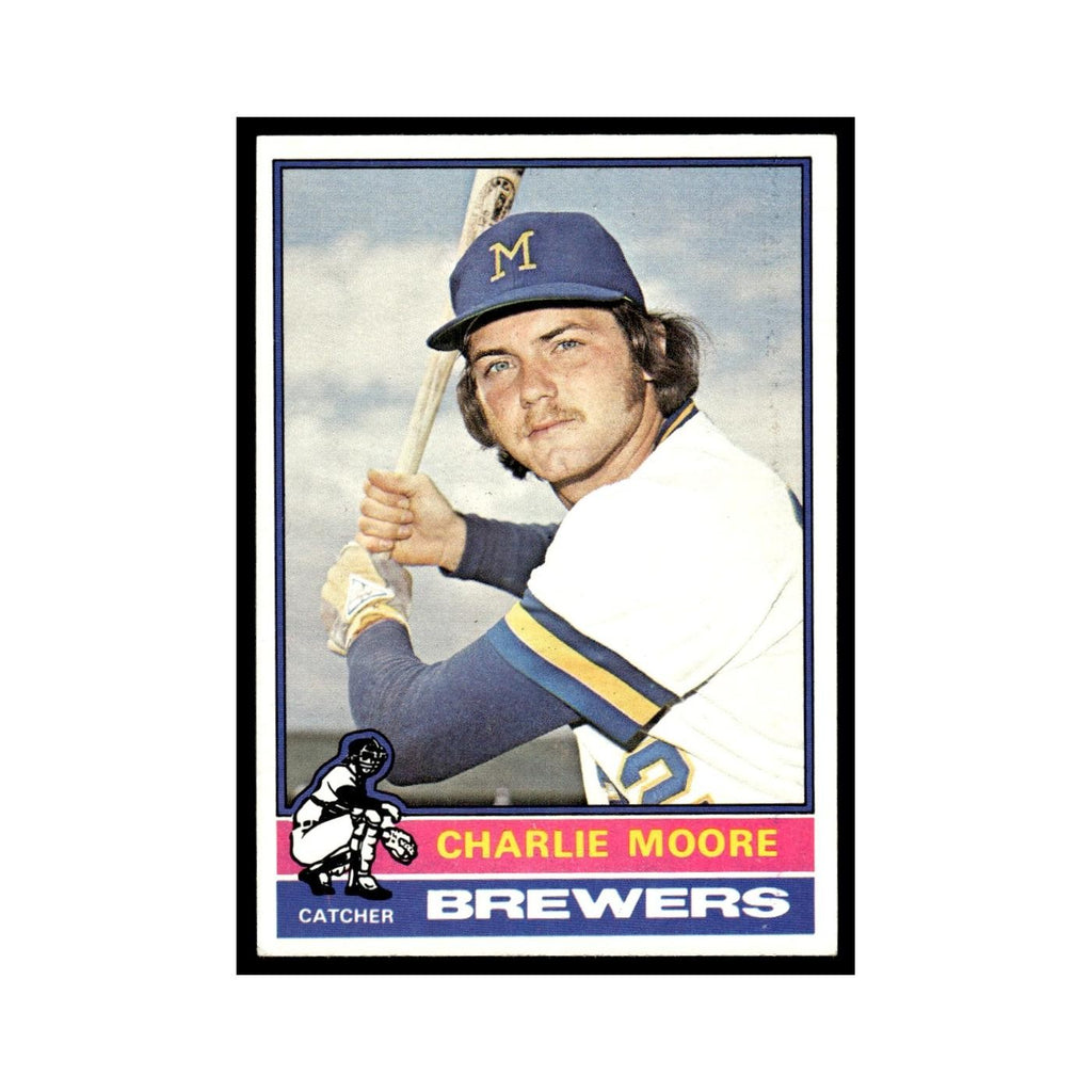 Charlie Moore 1976 Topps #116 Milwaukee Brewers Baseball Card EX