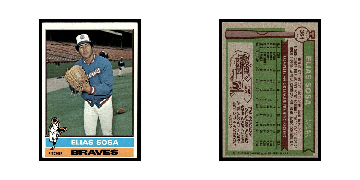 Elias Sosa 1976 Topps #364 Atlanta Braves Baseball Card EX
