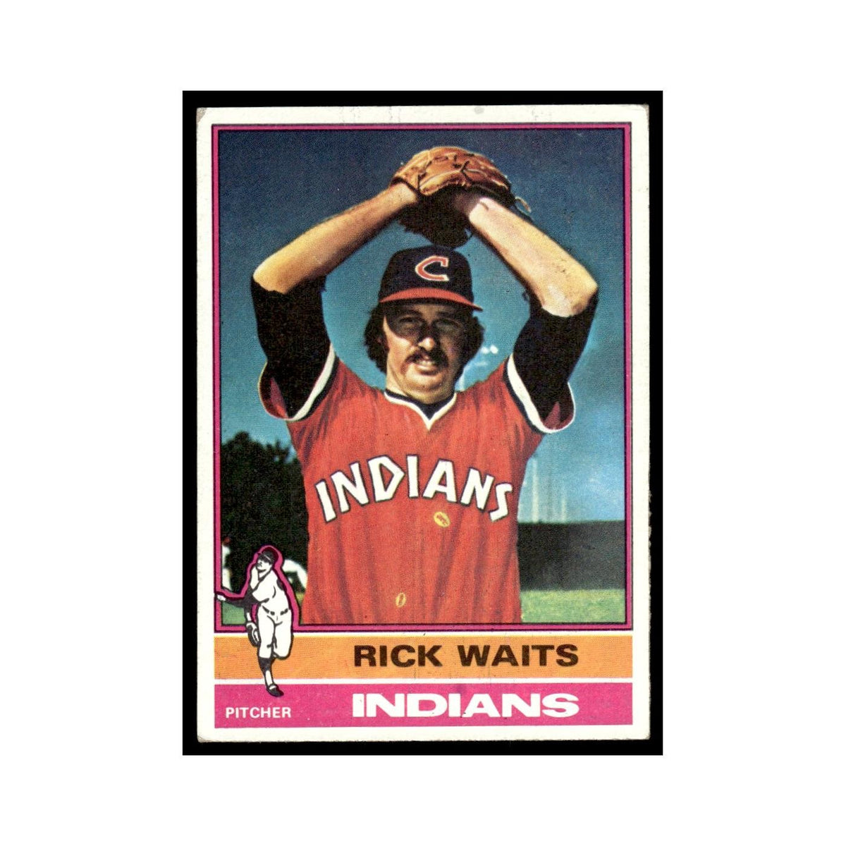 Rick Waits 1976 Topps #433 Cleveland Indians Baseball Card EX