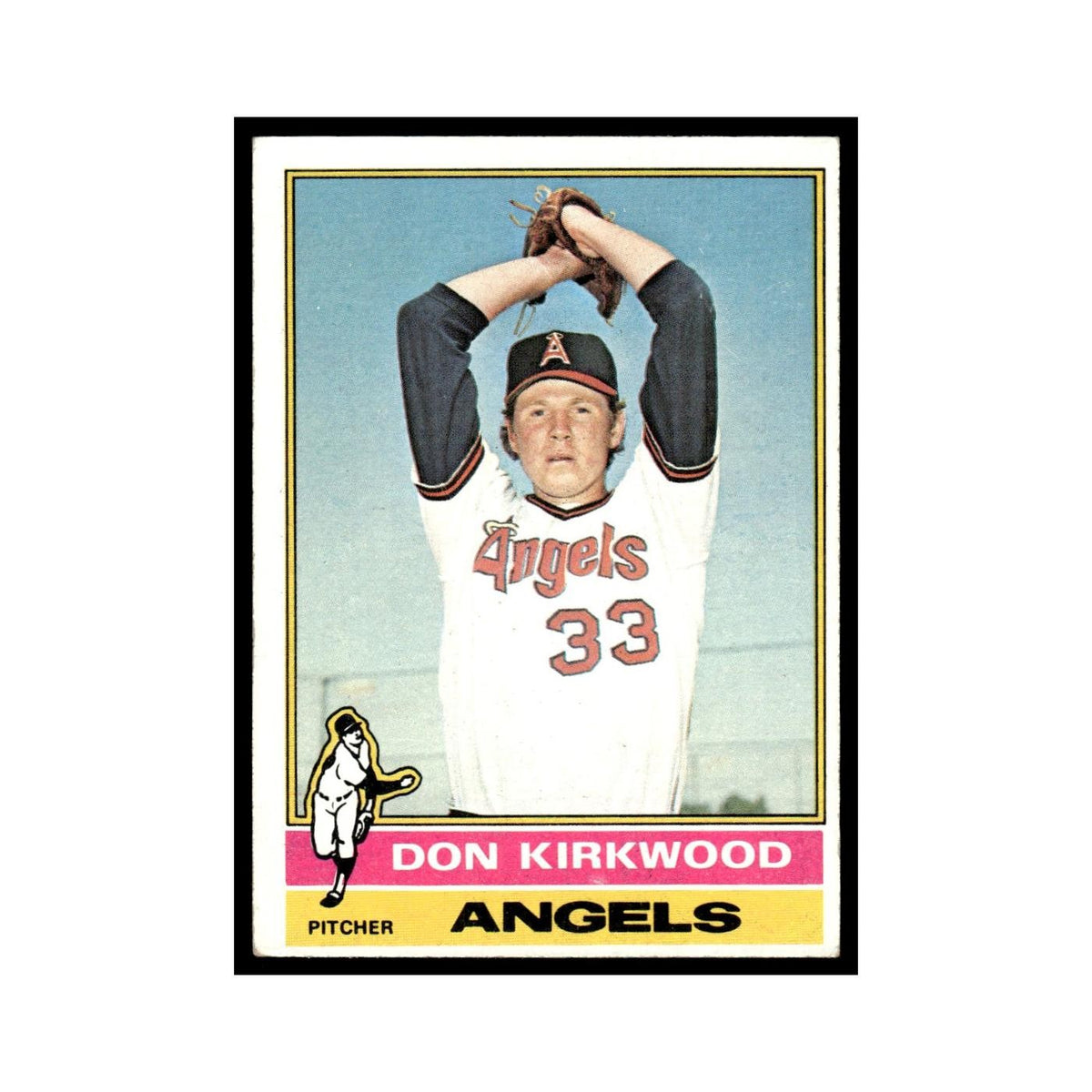 Don Kirkwood 1976 Topps #108 California Angels Baseball Card EX