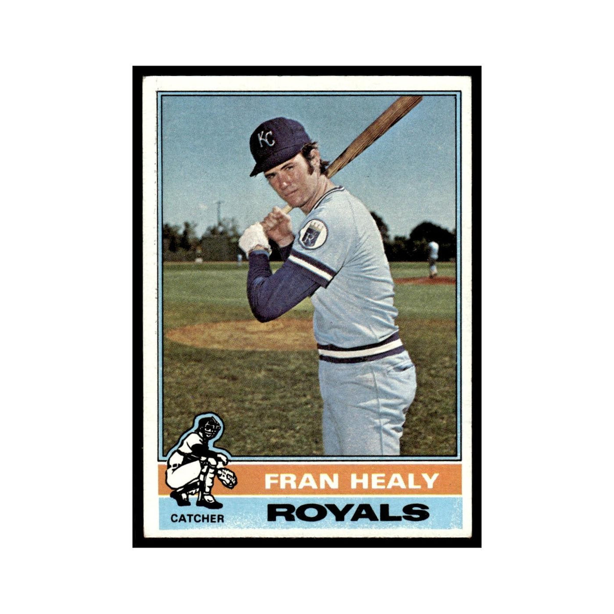 Fran Healy 1976 Topps #394 Kansas City Royals Baseball Card EX