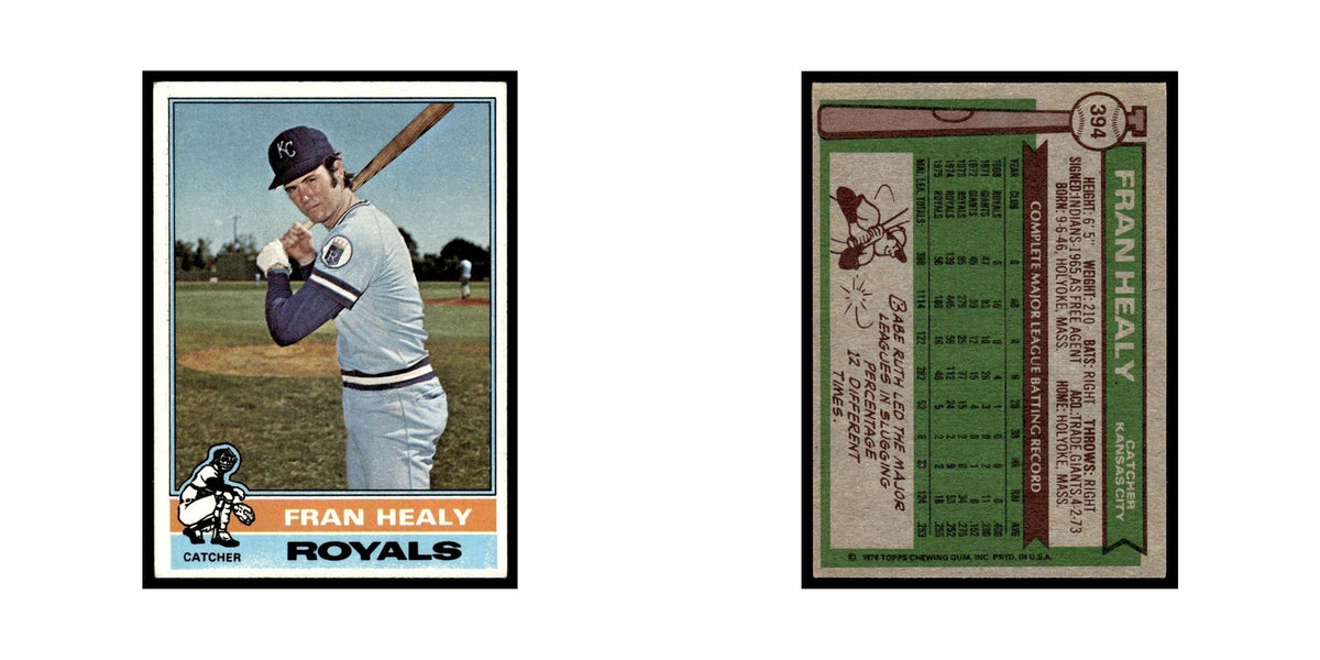 Fran Healy 1976 Topps #394 Kansas City Royals Baseball Card EX