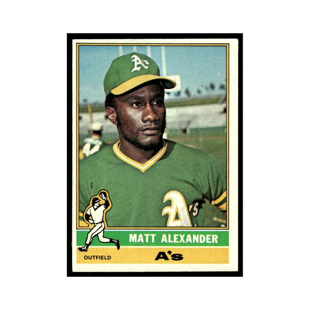 Matt Alexander 1976 Topps #382 Oakland Athletics Baseball Card EX