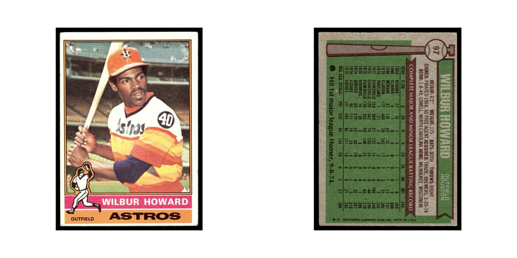 Wilbur Howard 1976 Topps #97 Houston Astros Baseball Card EX