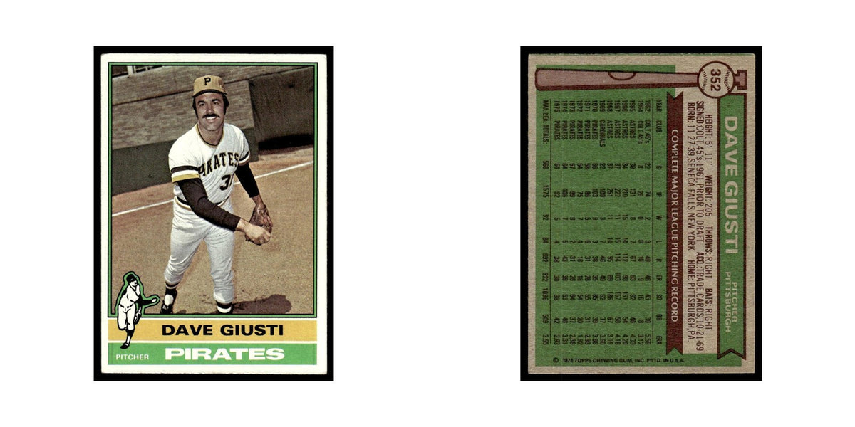 Dave Giusti 1976 Topps #352 Pittsburgh Pirates Baseball Card EX