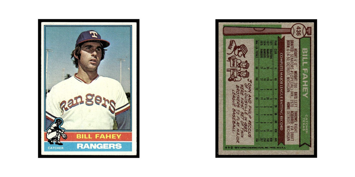 Bill Fahey 1976 Topps #436 Texas Rangers Baseball Card EX