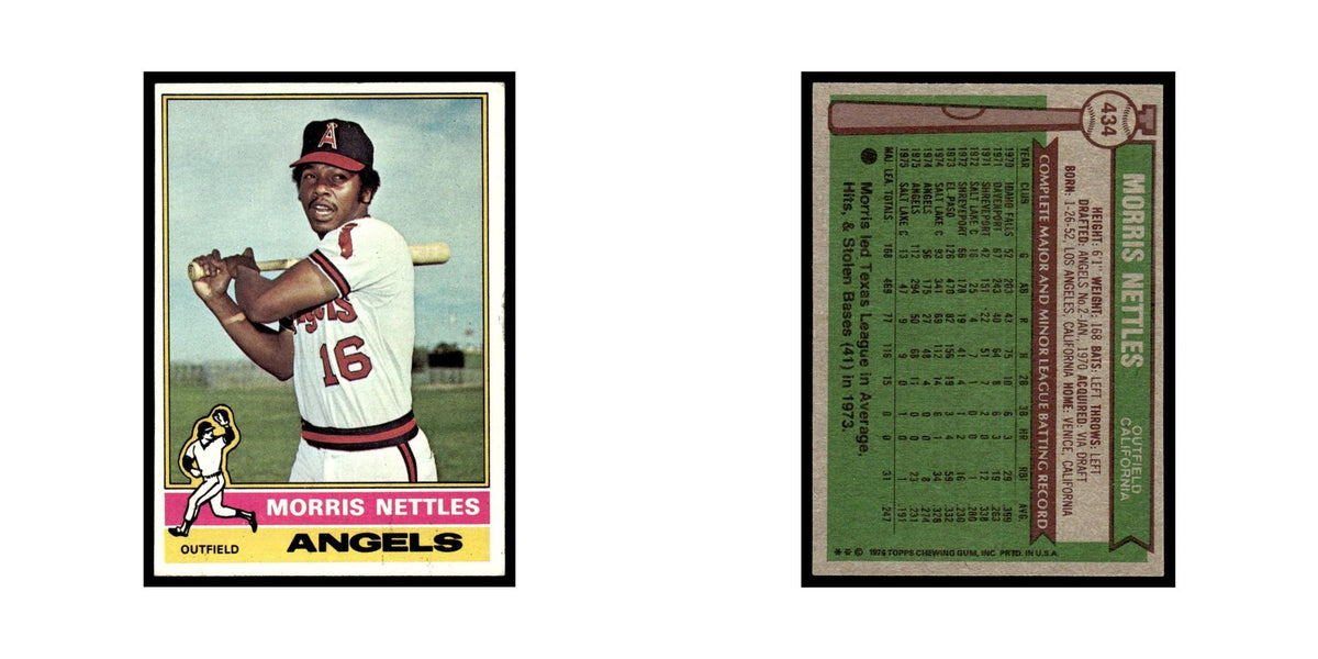 Morris Nettles 1976 Topps #434 California Angels Baseball Card EX