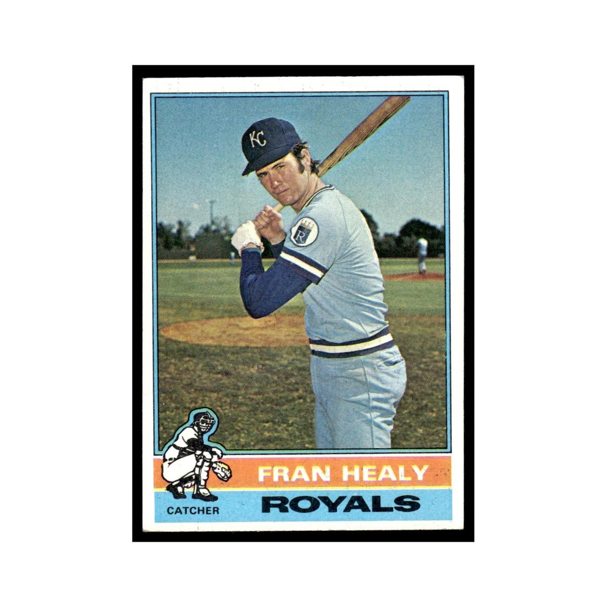 Fran Healy 1976 Topps #394 Kansas City Royals Baseball Card EX