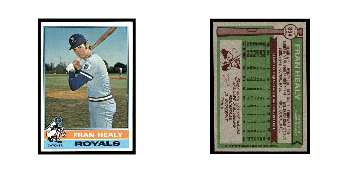 Fran Healy 1976 Topps #394 Kansas City Royals Baseball Card EX