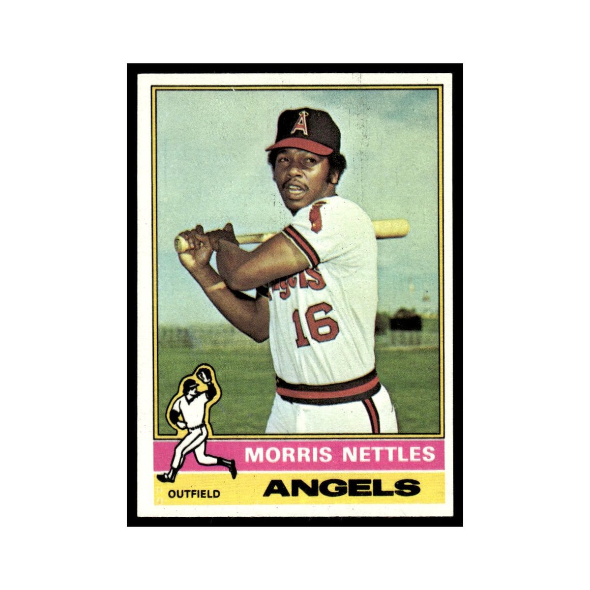 Morris Nettles 1976 Topps #434 California Angels Baseball Card EX