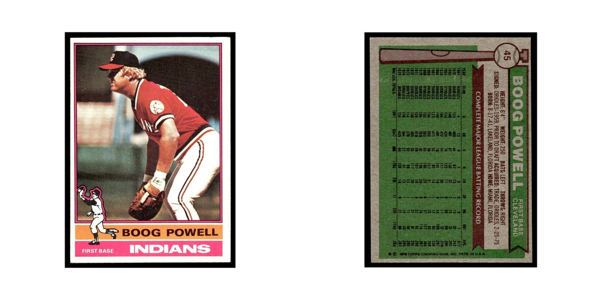 Boog Powell 1976 Topps #45 Cleveland Indians Baseball Card EX