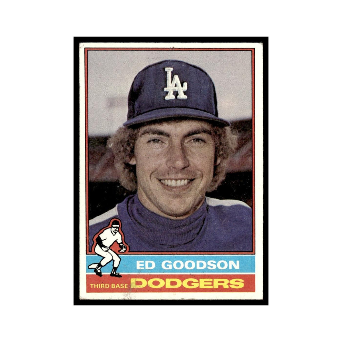 Ed Goodson 1976 Topps #386 Los Angeles Dodgers Baseball Card EX