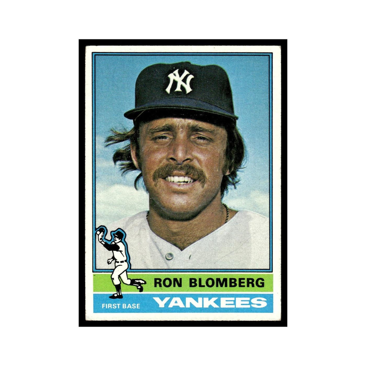 Ron Blomberg 1976 Topps #354 New York Yankees Baseball Card EX