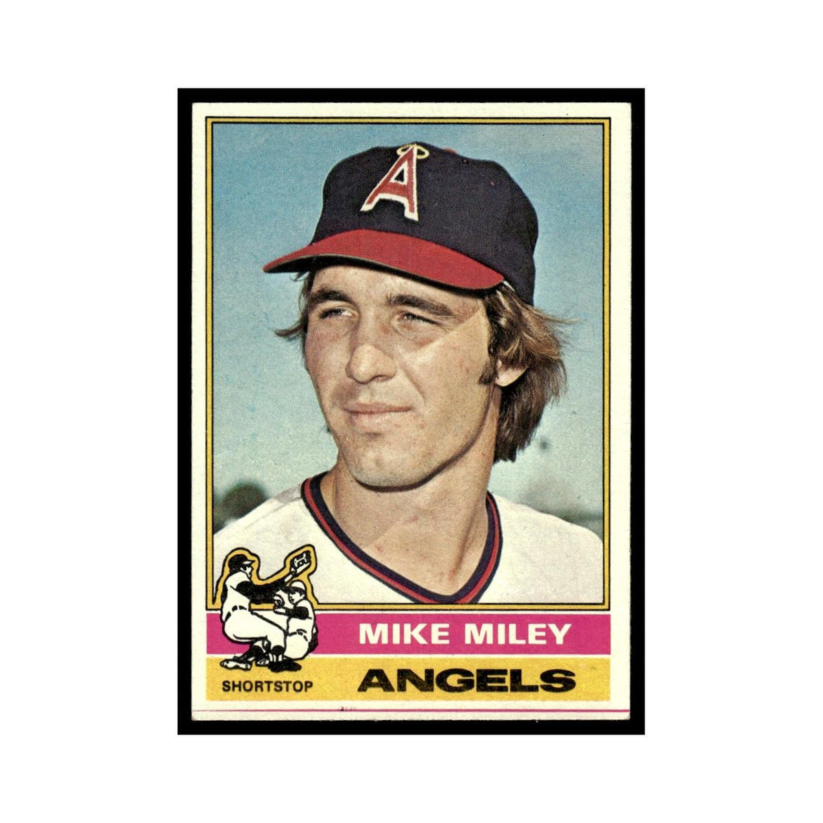 Mike Miley 1976 Topps #387 California Angels Baseball Card EX
