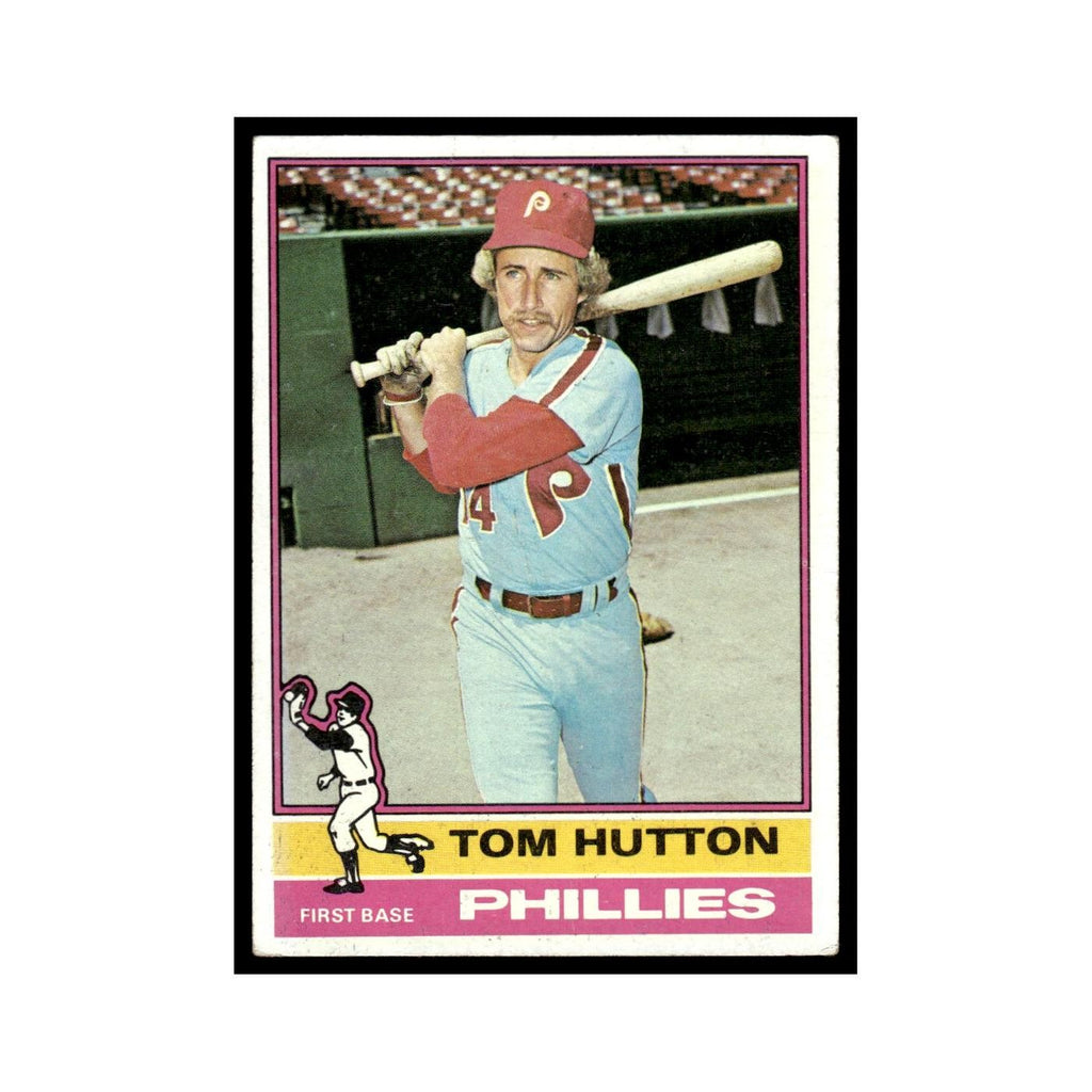 Tom Hutton 1976 Topps #91 Philadelphia Phillies Baseball Card EX
