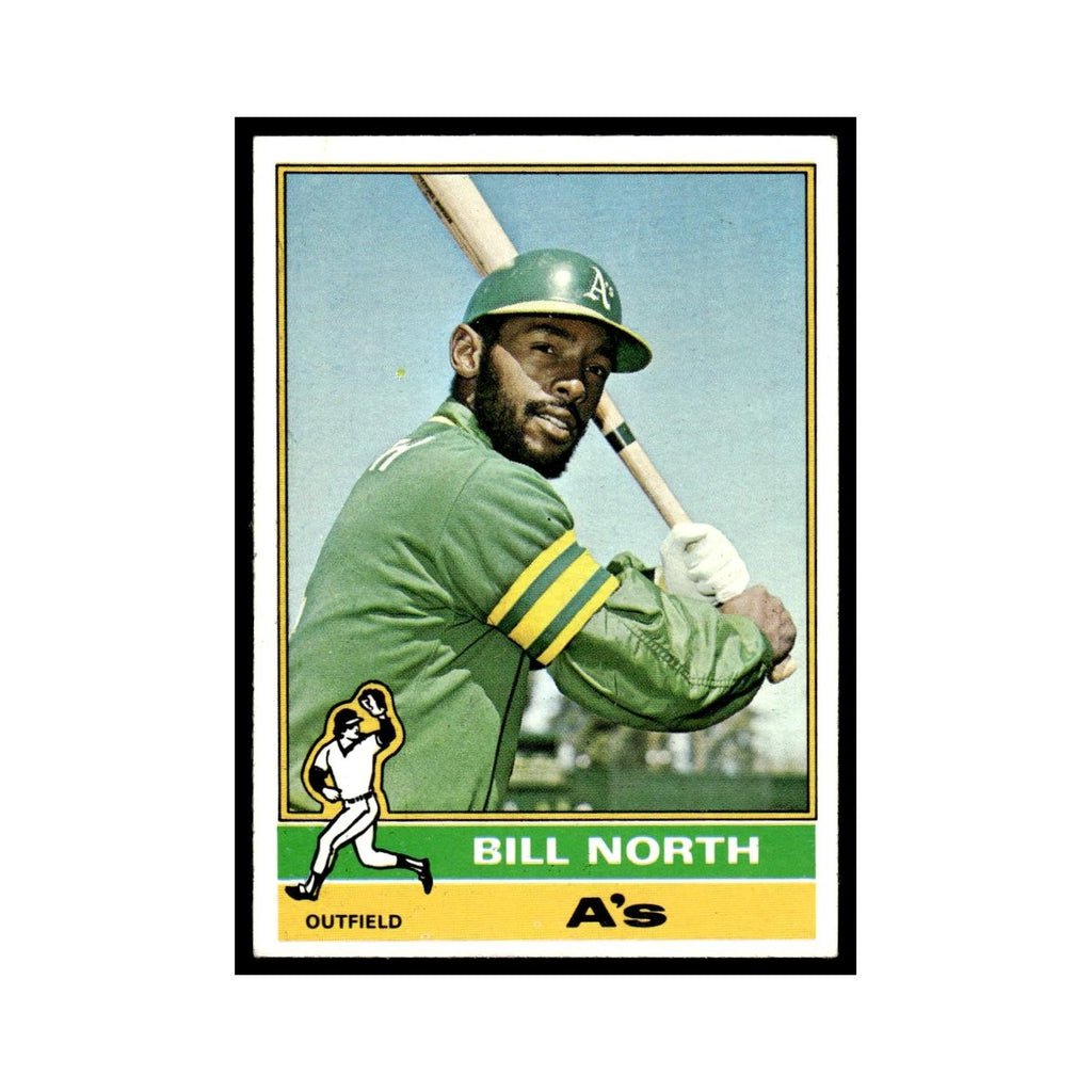 Bill North 1976 Topps #33 Oakland Athletics Baseball Card EX