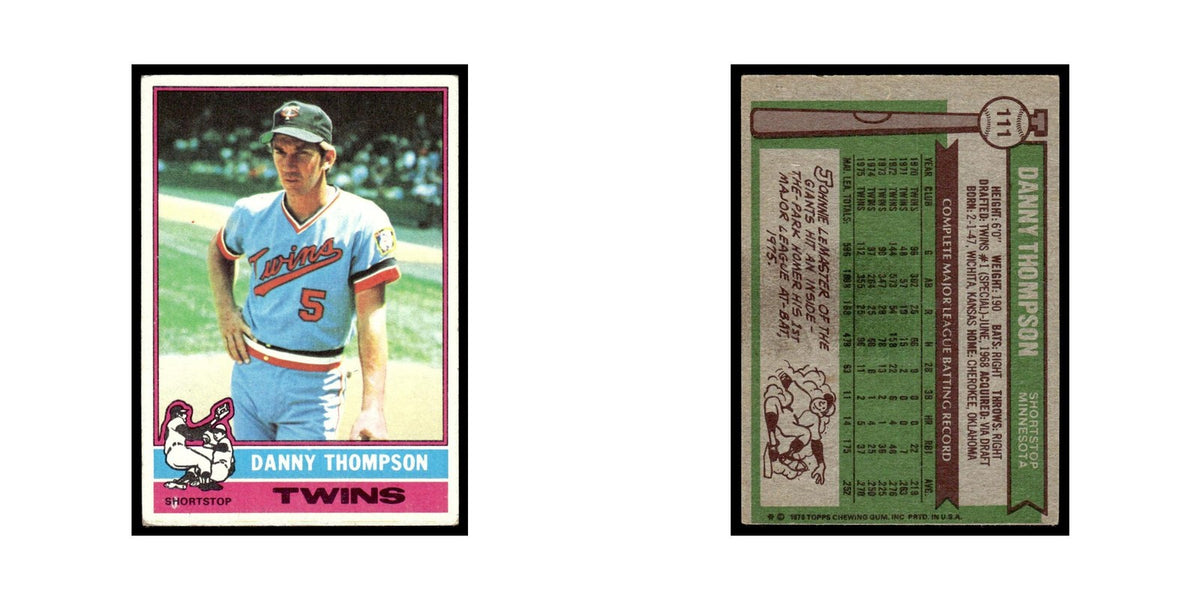 Danny Thompson 1976 Topps #111 Minnesota Twins Baseball Card EX